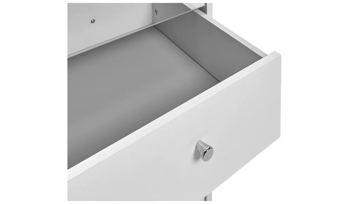 Malibu 2 Door 3 Drawer Mirror Wardrobe - White
